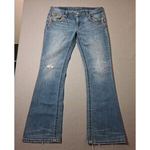 Miss Me Light Blue Boot Cut Jeans 34x34 Style #JP7682B